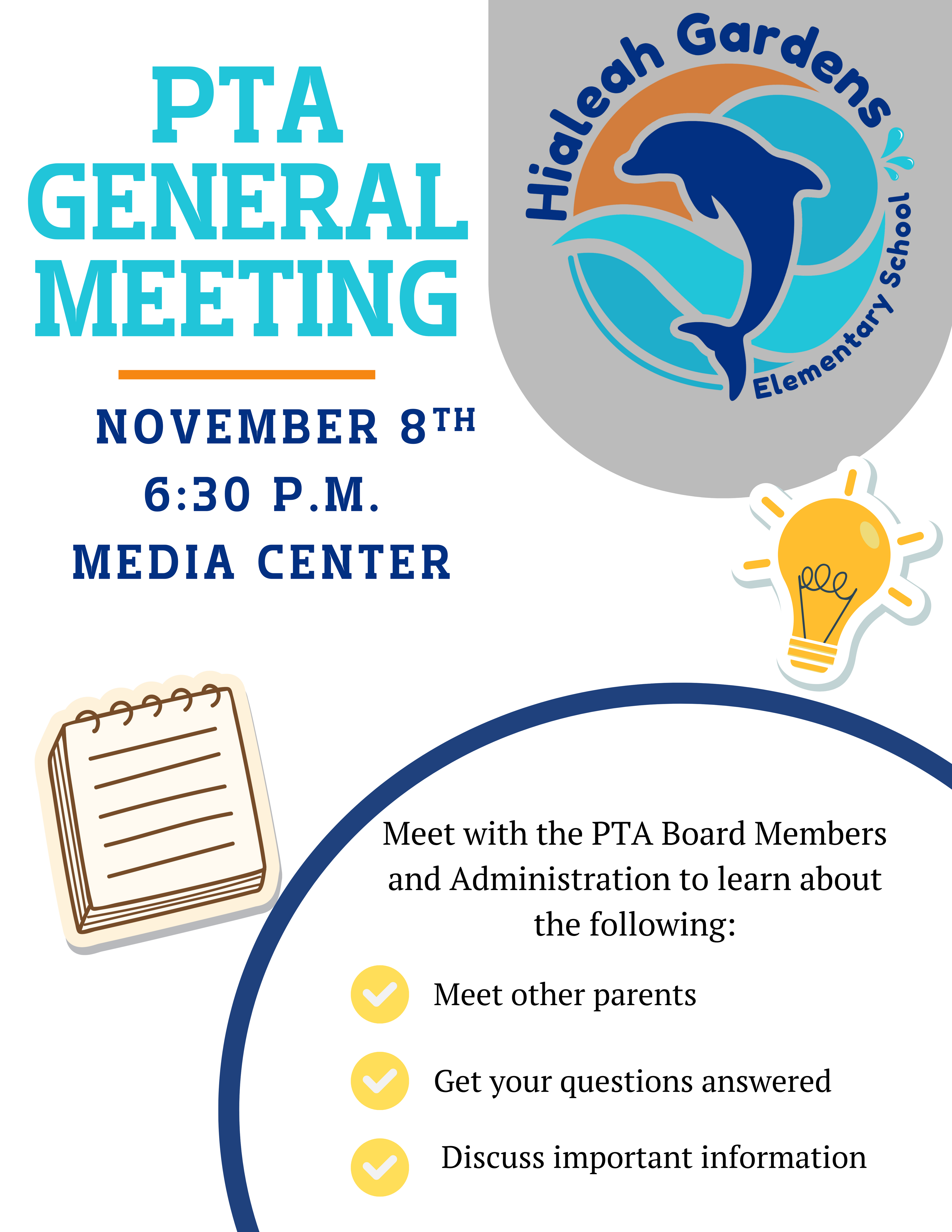 PTA General Meeting @ Media Center